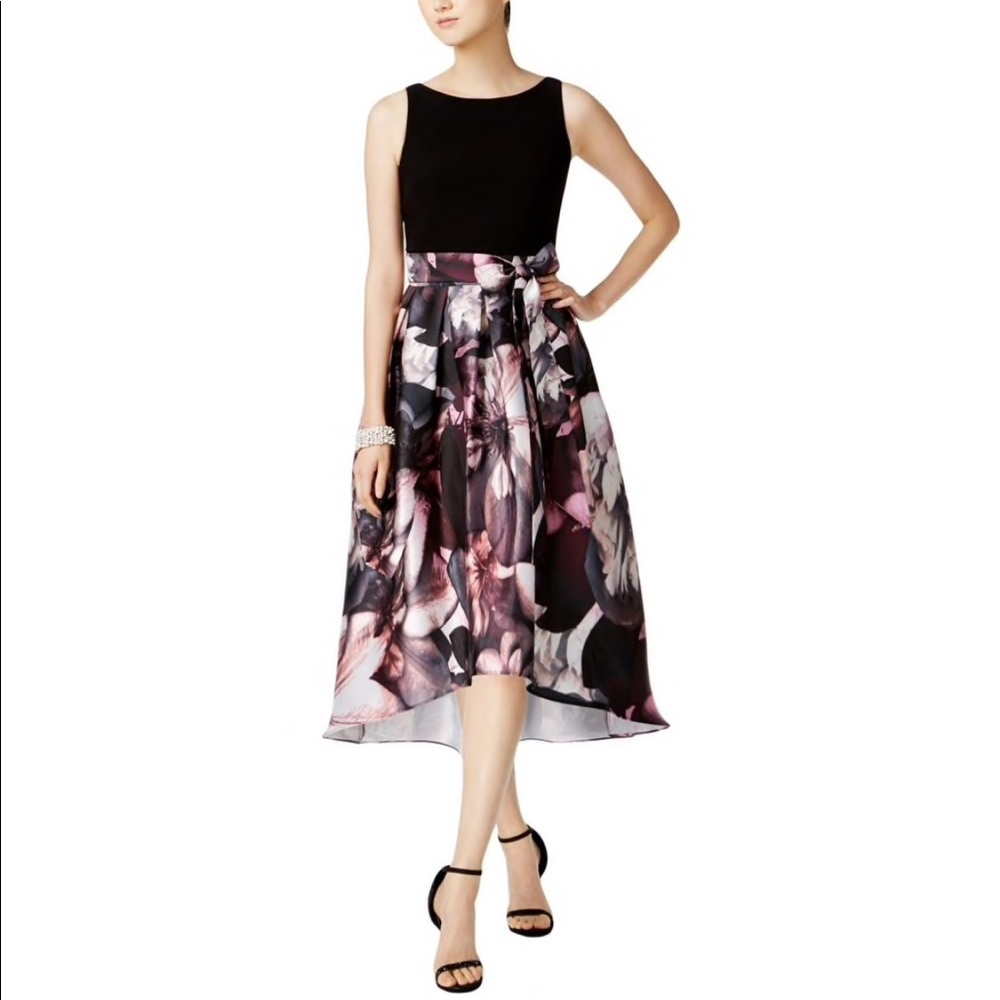 SLNY Floral High Low Dress Size 8
